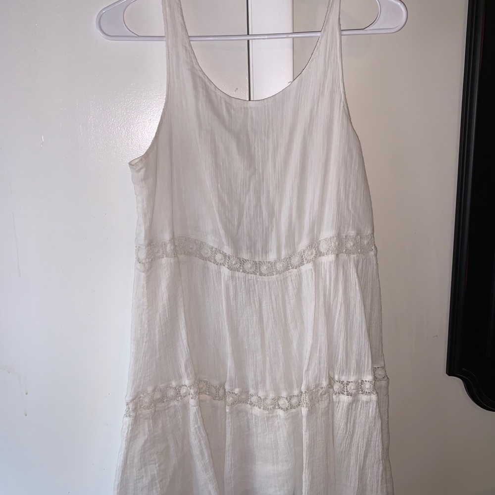 White cover up dress